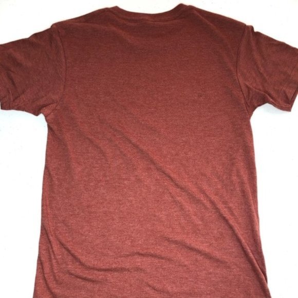Fueled by Caffeine & Chaos Tee Fall Spice Red Small Boutique NWOT - Picture 7 of 7